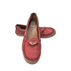 UGG Coral‎ Suede Wool Lined Loafer Women 7.5 Coastal New England Warm Fall Comfy